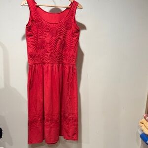 Elegant Red Midi Dress